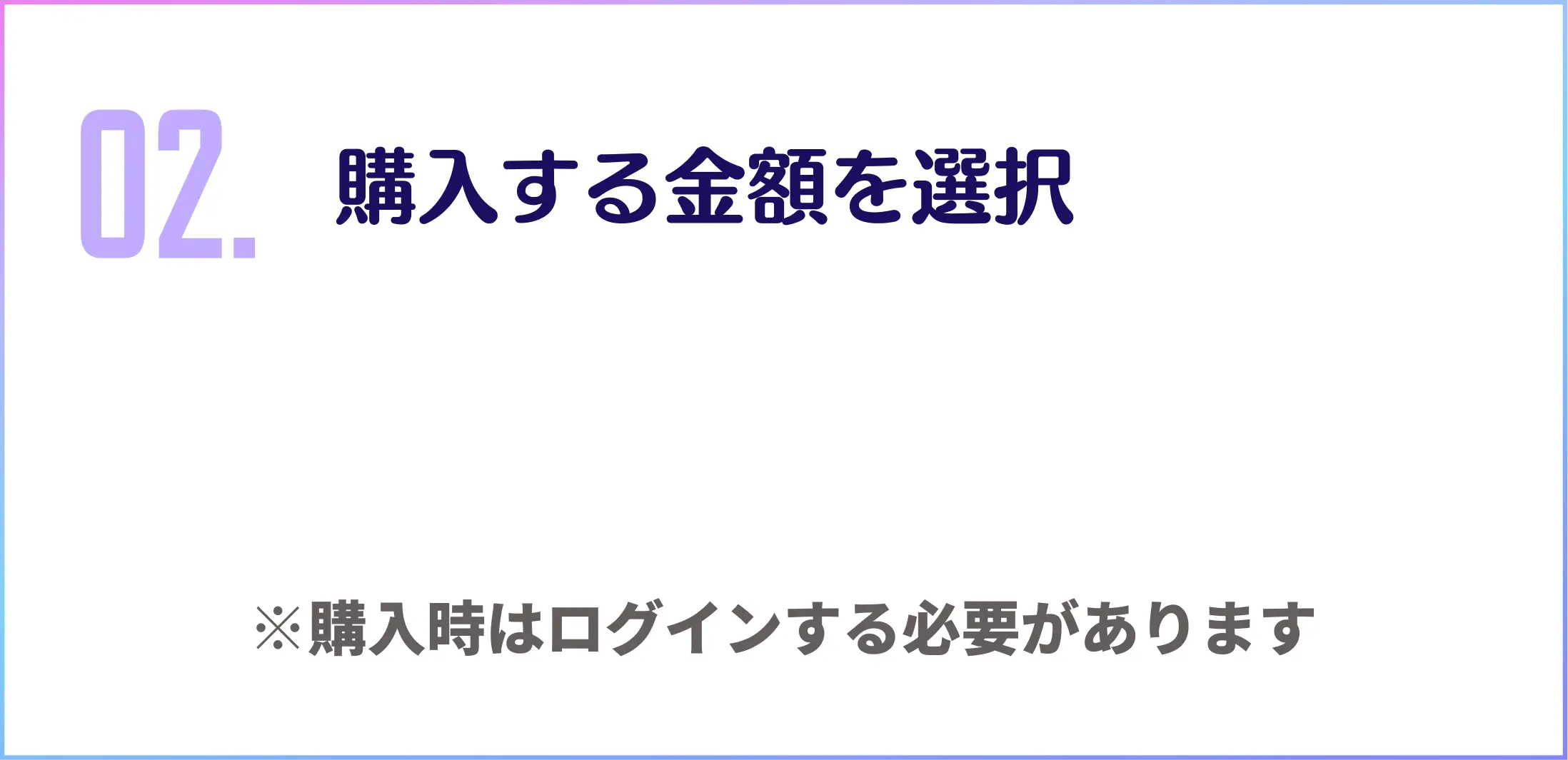 購入する金額を選択